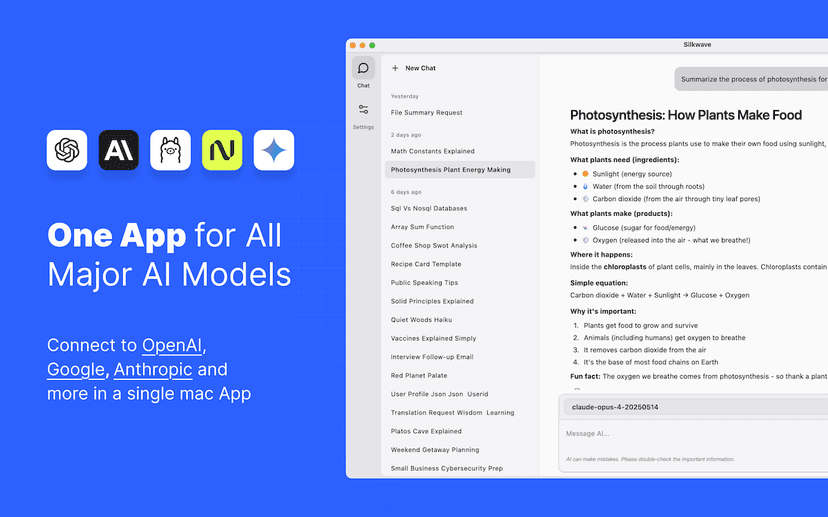 Thumbnail for All Your AI Models, One Desktop Client for Mac