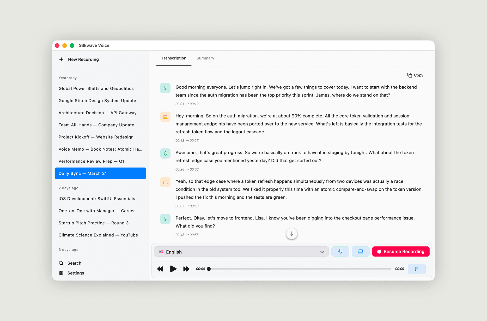 Hero image for Introducing Silkwave Voice: Private AI Note Taker and Transcription App for Mac
