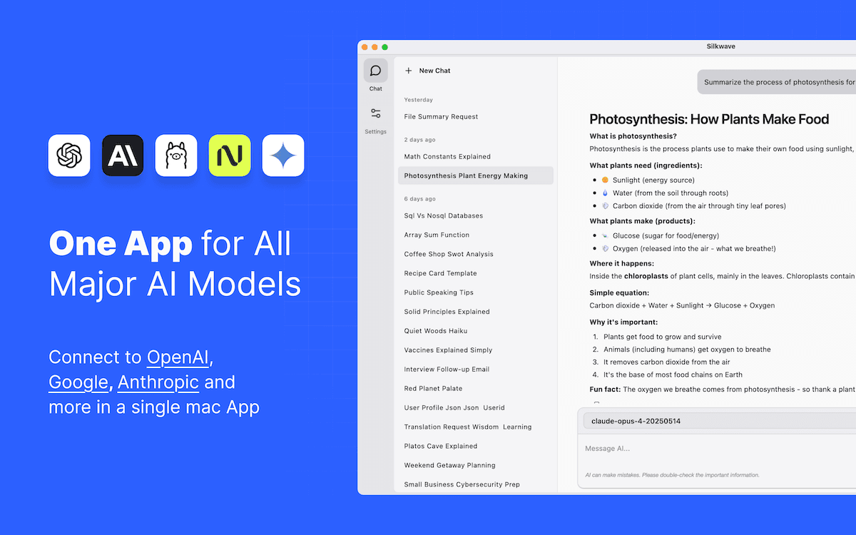 Hero image for All Your AI Models, One Desktop Client for Mac