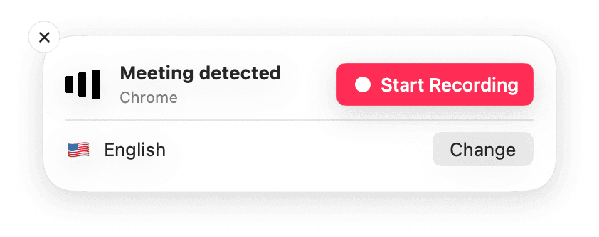 Automatic Meeting Detection screenshot
